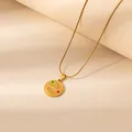Elegant gold constellation necklace featuring round celestial pendant and snake chain - Taurus