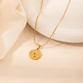 Elegant gold-plated constellation necklace with snake chain and crystal pendant - Cancer