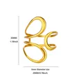Tabella delle taglie dettagliata con altezza 30mm e diametro interno 20mm dell'anello d'oro - Trama Larga Multistrato (G127779) / Oro