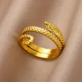 Macro detail of 18K gold plated snake ring showing intricate scale textures - Style 6-Vivid Snake Scale Open Ring