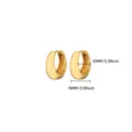 Minimalist 18K gold plated hoop earrings with 15mm outer diameter and polished finish - 15mm Chunky Hoop (E5634) / Gold