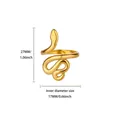 Misura dettagliata che mostra altezza dell'anello a serpente 27mm e diametro 17mm - Stile Posa Intrecciata di Serpente (JZ7709)