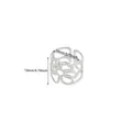 Detailed macro view of silver floral hollow lace pattern on adjustable stainless steel ring - Hammered Hollow Flower Style (P6107661)