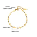 Gold stainless steel bracelet with cross charm, 16cm plus 3cm extension chain - 16+3cm / Cross Style (G5221755)