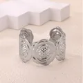 Macro detail of silver cuff bracelet featuring embossed 3D rose flower patterns - Rose Style (P10302210) / Silver