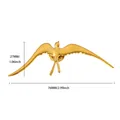 Detailed dimensions of the gold eagle brooch showing 76mm length and 27mm height measurements - Swallow Bird Style (G825300)