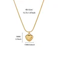 Gedetailleerde maatspecificaties voor de gouden hartjesketting met slangenschakel afmetingen - Gestreept Hart Stijl (G9117181)