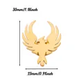 Golden phoenix eagle brooch pin with dimensions 30mm height and 23mm width - Phoenix Style (G114336)