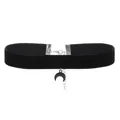 Schwarzes Samt-Choker mit Sichelmond-Anhänger und verstellbarer silberner Metallkette - Sichelstil (1832)