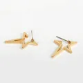Elegant gold hollow star stud earrings with a minimalist geometric design for women - Gold Hollow Line Star Stud Earrings (9249)