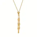 Golden mesh chain necklace with long geometric metal tassel pendant for women - Chain Only (Without Pendant) / 41-50cm / KC Gold