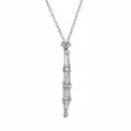 Minimalist silver chain necklace with geometric metal tassel fringe pendant DIY design - Chain Only (Without Pendant) / 41-50cm / White Gold