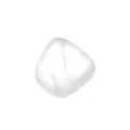 Natural clear quartz stone pendant with irregular triangle shape and polished finish - Pendant Only (Without Chain) / White Crystal