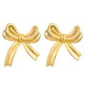 Elegante Ohrstecker mit 18K Vergoldung und Edelstahlschleife für modebewusste Damen - 3D Bowknot (8821)