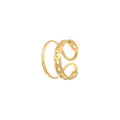 Anello a doppio strato regolabile stile oceano con stella marina in finitura oro - Catena (N-1099)