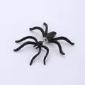 Gothic black spider earrings with a matte finish for unique Halloween style - Matte Black Split Spider Style (5109) / Single Piece / Matte Black