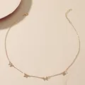 Golden multi-layer necklace with MAMA letter pendants and adjustable lobster clasp - MAMA Letter Pendant Gold Style