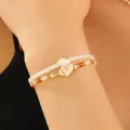 Set di bracciali di perle bohémien con conchiglie e ciondoli a tartaruga - Braccialetto 01-X400