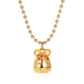Golden multi-layer star and moon necklace with cute cartoon mouse pendant - Cute Cartoon Mouse Pendant Gold Style