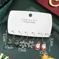 Christmas earring set with green sequins, shiny snowflakes and Santa Claus charms - Ball Snowflake Santa Claus (SD61353)