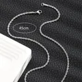 Polished 45cm titanium steel rope chain necklace with lobster clasp for women and men - Thick Twist Chain / Steel