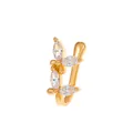 Clip per naso a farfalla dorata con zirconi marquise e design a U senza foro in rame - Stile Farfalla Dorata (X601)