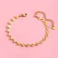 Detail of gold stainless steel scallop shell bracelet with lobster clasp and tag - Small Scallop Style (SL60023-Gold) / Gold