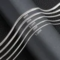 Collane a catena piatta a serpente in acciaio al titanio da 1,5 mm a 4 mm di larghezza - Colore acciaio