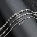 Tre dimensioni di catene a corda in acciaio inossidabile da 2,0mm, 3,0mm e 4,0mm - 50cm / Colore Acciaio (3mm)