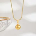 Collana con ciondolo a forma di basket in acciaio inossidabile dorato con catena snake - Pallacanestro - Oro