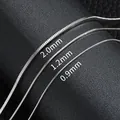 Confronto tra catene a serpente in acciaio inossidabile argento da 0.9mm 1.2mm e 2.0mm - 1.2mm, 45CM / Colore acciaio