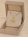 Collana dorata con ciondolo a cuore e cristalli in una lussuosa confezione regalo - Bambino bambina