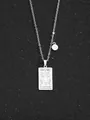 Steinbock-Anhänger-Halskette im Tarot-Stil in Silber mit Sternzeichen-Symbol - Steinbock - Silber
