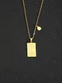 Goldene Wassermann Sternzeichen Kette mit Tarot Anhänger auf schwarzem Hintergrund - Wassermann - Gold