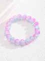 Dettaglio delle perle sfumate rosa e blu con trama interna effetto ghiaccio crepato - Stile Perline Crepate Sfumate (2) / sfumatura rosa-blu