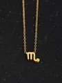 Collier signe Scorpion doré avec chaîne fine sur fond noir étoilé pour un style astrologique chic - Scorpion (Scorpion-Or)