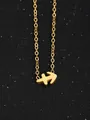 Élégant collier Sagittaire en or avec pendentif flèche poli pour femme, style zodiaque - Sagittaire (Sagittaire-Or)