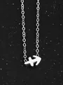 Collier avec pendentif signe du zodiaque Sagittaire argenté sur fine chaîne à maillons - Sagittaire (Sagittaire-Argent)