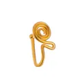 Manchette de nez en spirale dorée sans perçage avec design en fil métallique - Style Spirale en Fil / Or (A-759)