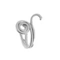 Faux piercing de nez en U argenté avec design en spirale élégant et finition polie - Style Boucle Spirale / Argent (A-833)