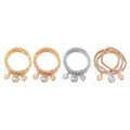 Modisches Perlenarmband-Set mit Ankeranhängern in Gold, Roségold, Silber und Dreifarbig - Gemischt Dreifarbig Anker Stil (S81-SL05064-MX)