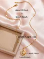Collana celeste dorata con pendente sole e luna in zircone su raso rosa - Ciondolo Sole e Luna (W93-PJ93060-GD)