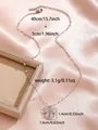 Silver tone bow necklace with white cubic zirconia, adjustable length 40+5cm, 3.1g weight - Bowknot Zirconia Pendant (W93-PJ93072-GD)
