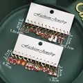 Festive Christmas alloy drop earrings set with reindeer, tree and snowman designs - Christmas Hook Double Set (SD61370 Two Sets)