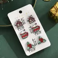 Christmas earrings set featuring gingerbread house, hot cocoa cup, and holly leaf studs - Gingerbread House Hot Drink Cup (SD61366)