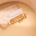 Tre paia di orecchini a cerchio in acciaio inossidabile placcato oro su cartoncino - Stile Cerchio (BJGE0320) / Oro