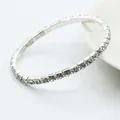 Elegant single-row silver tennis bracelet featuring sparkling square-cut zircons for women - Single Row (1324)