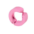 Fashionable bright pink stainless steel ear clip with a spring hinge for non-pierced ears - Pink