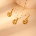 Golden stainless steel seashell necklace and earring set for summer beach wear - Conch (Necklace & Earring Set)