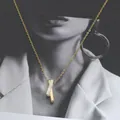 Vergoldete Halskette mit X-Anhänger und mikrogefassten Zirkonia-Kristallen für Damen - Gold (XL63249)